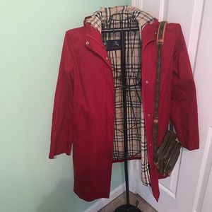 Burberry Hooded Trench w/removable lining-Size 12